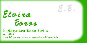 elvira boros business card